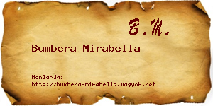 Bumbera Mirabella névjegykártya